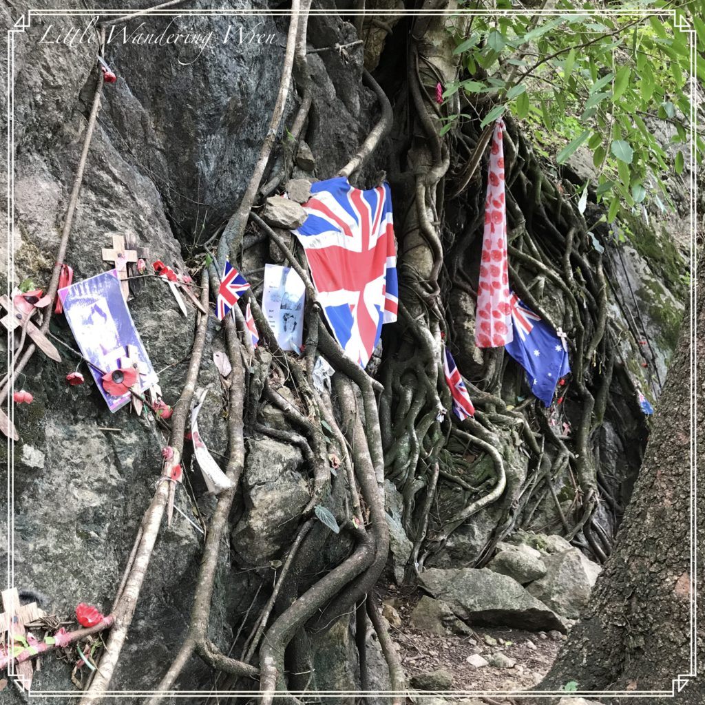 Flags of Remembrance at Hellfire Pass, Kanchanaburi, Thailand