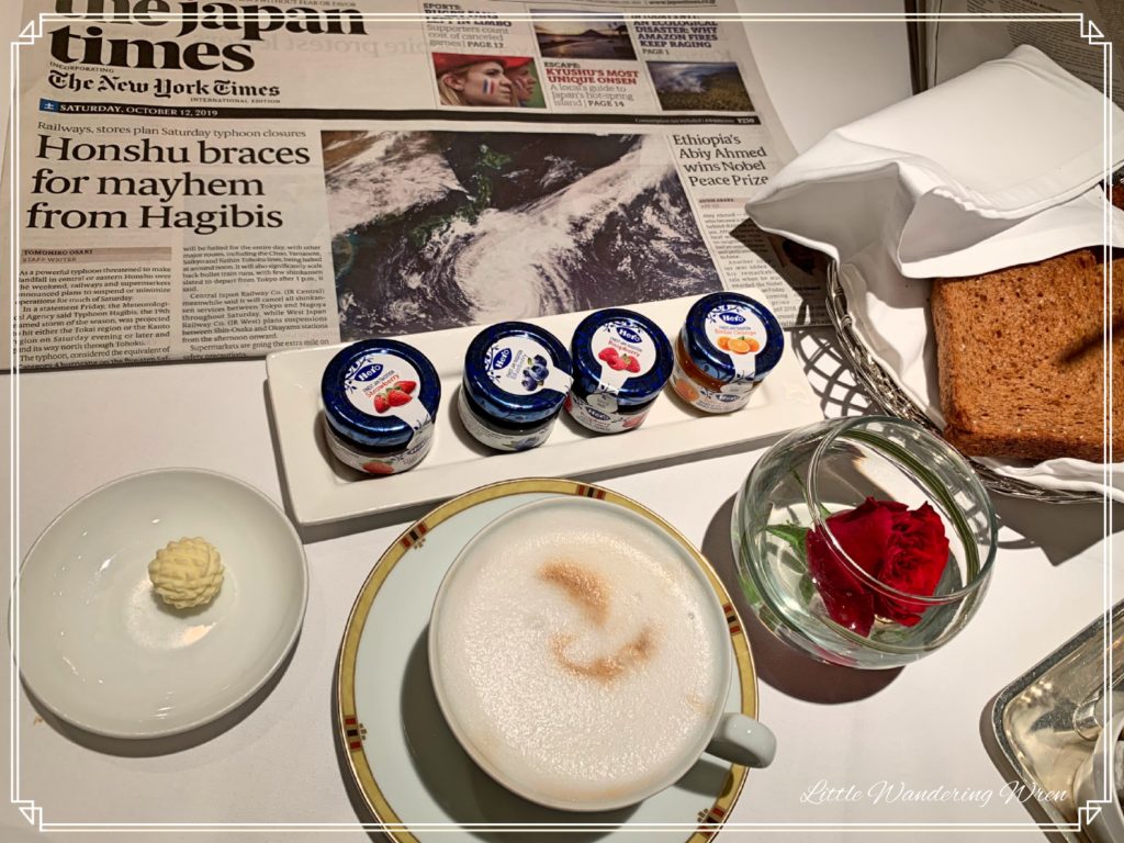 News of the day breakfast at the Imperial Hotel Tokyo