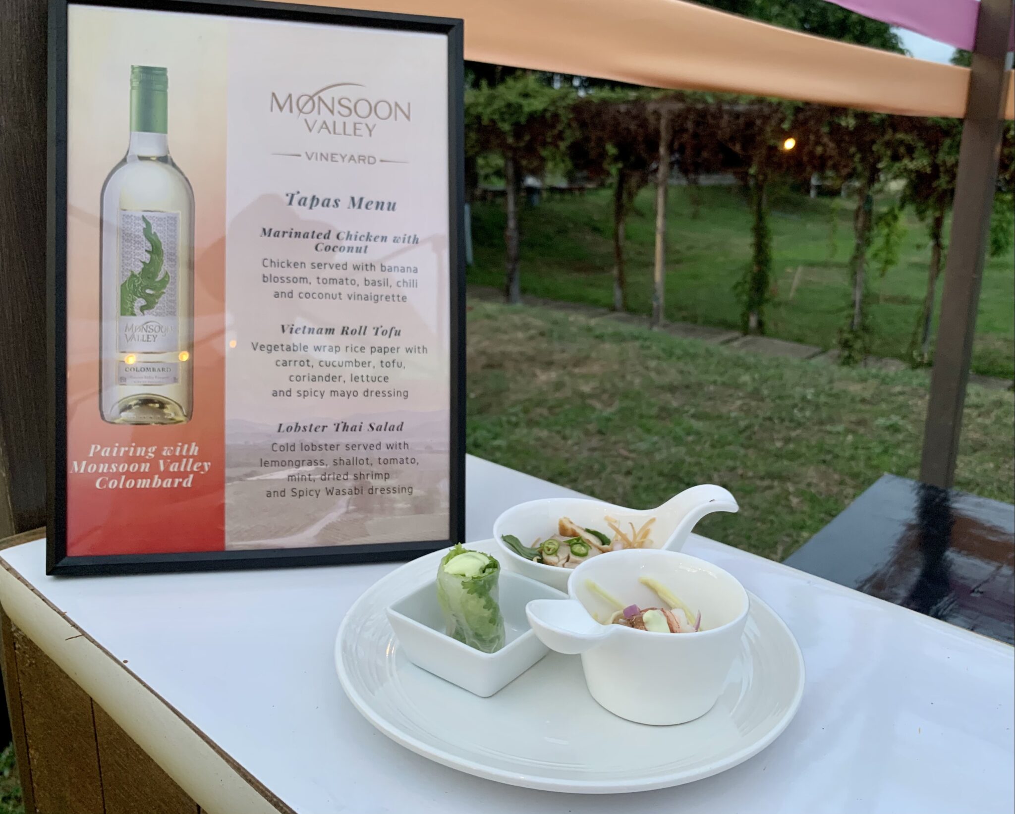 Tapas Menu at Monsoon Valley Harvest Festival Hua Hin