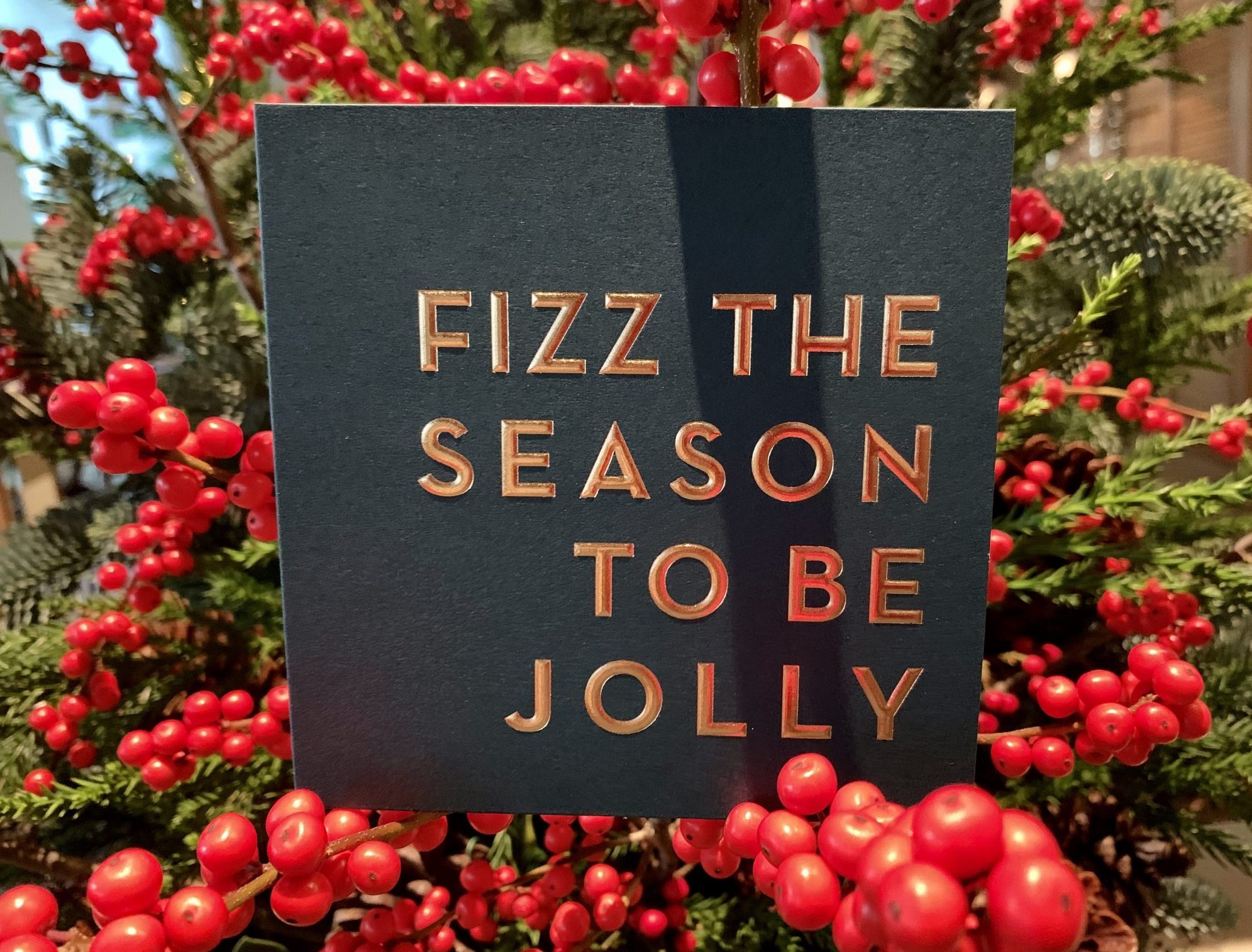 Christmas card and berries