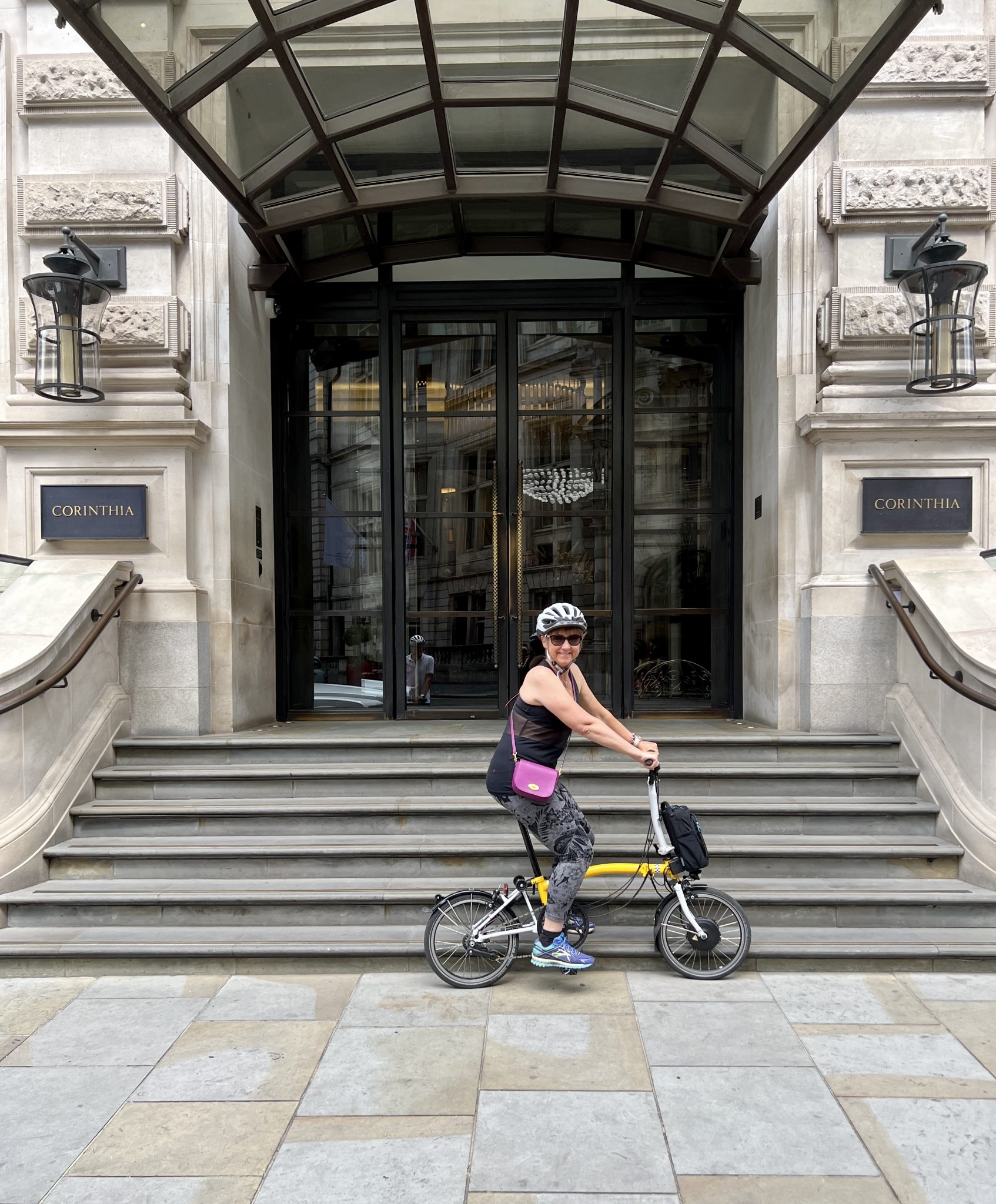 Brompton Bike outside Corinthia London