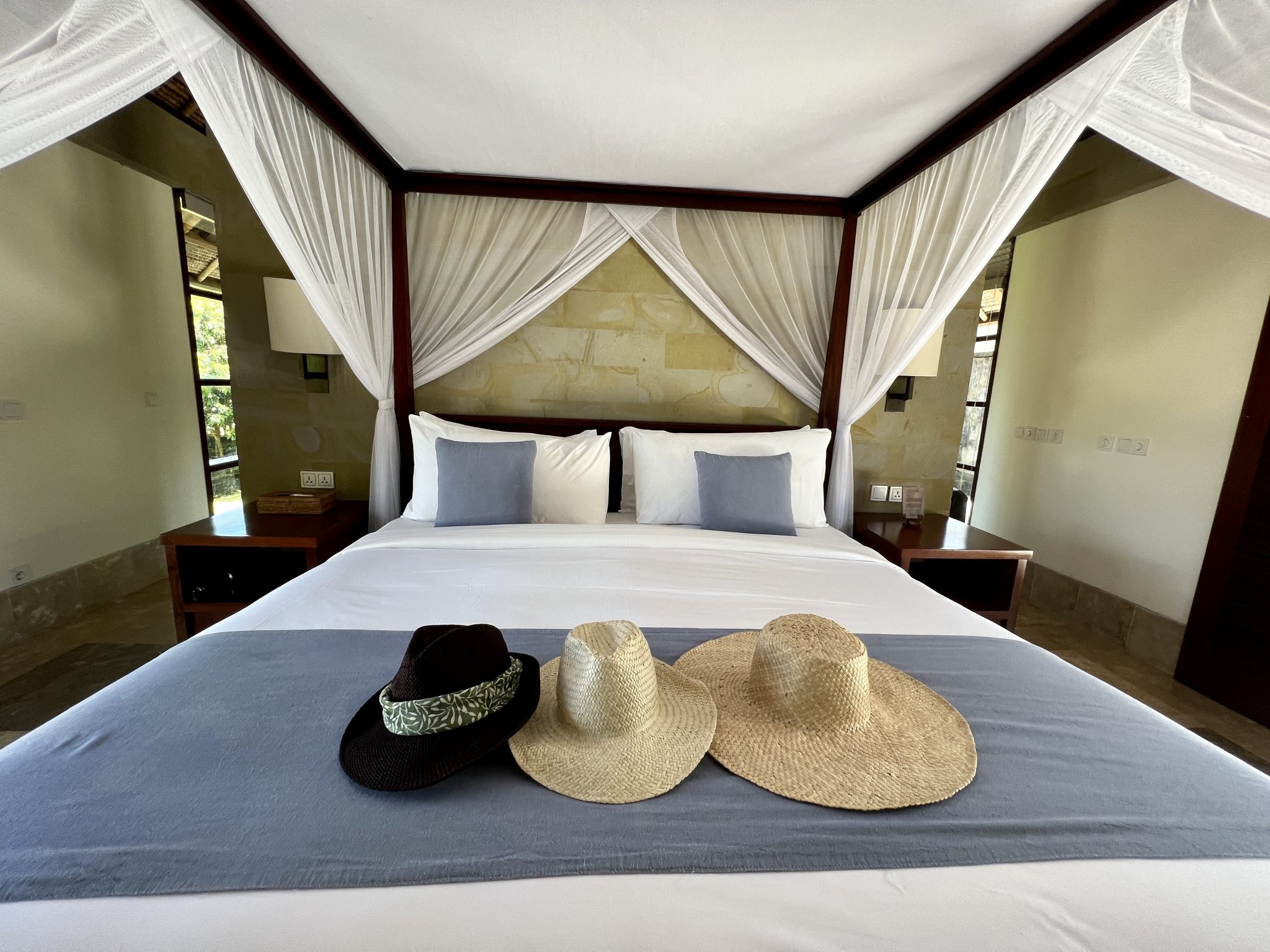Villa at Revivo Wellness Resort Bali with hats