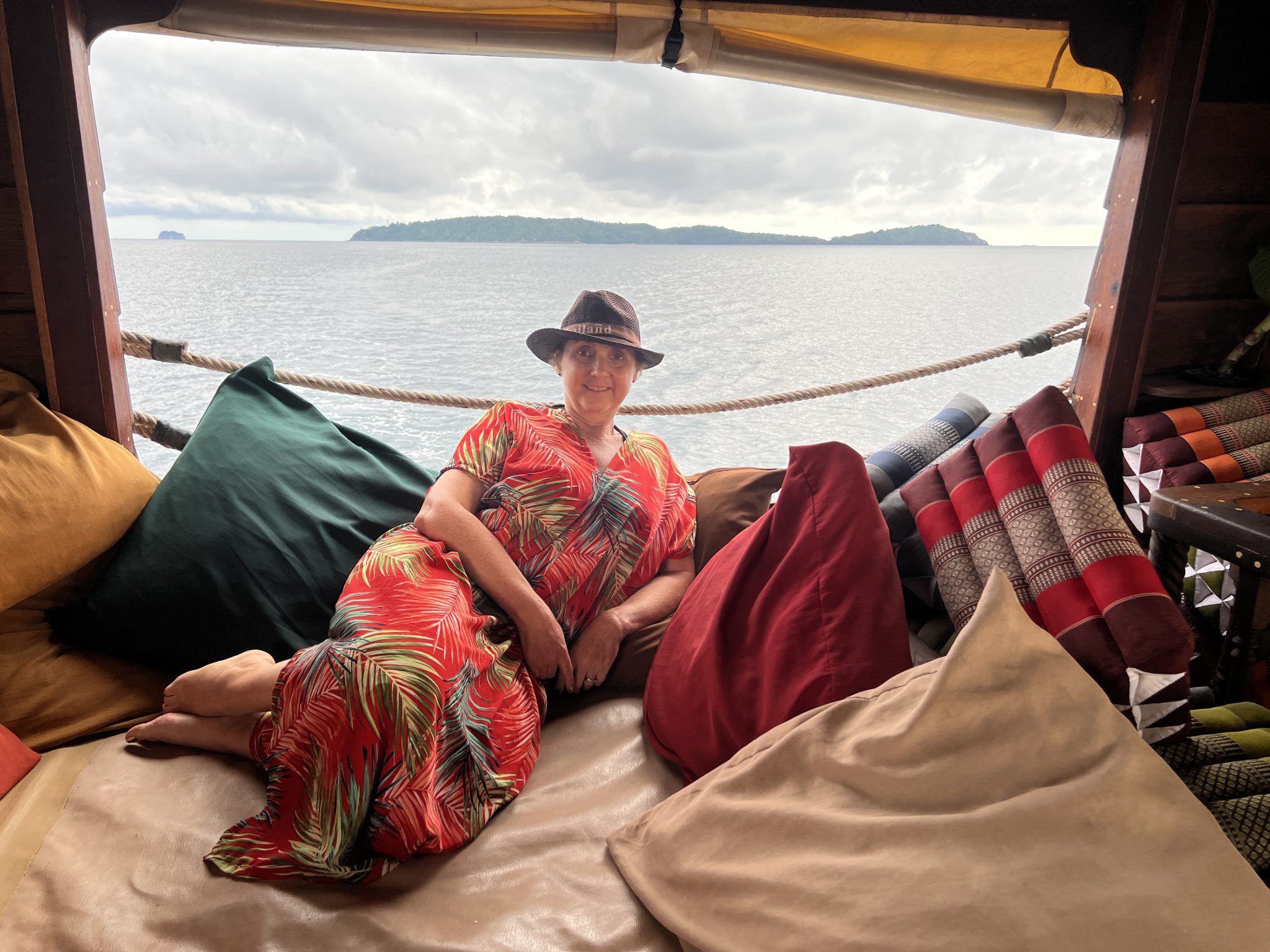Lazying on board La Moet