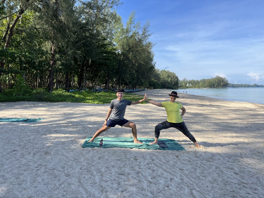 Yoga with Khun Best at Outrigger Beach Resort Khao Lak