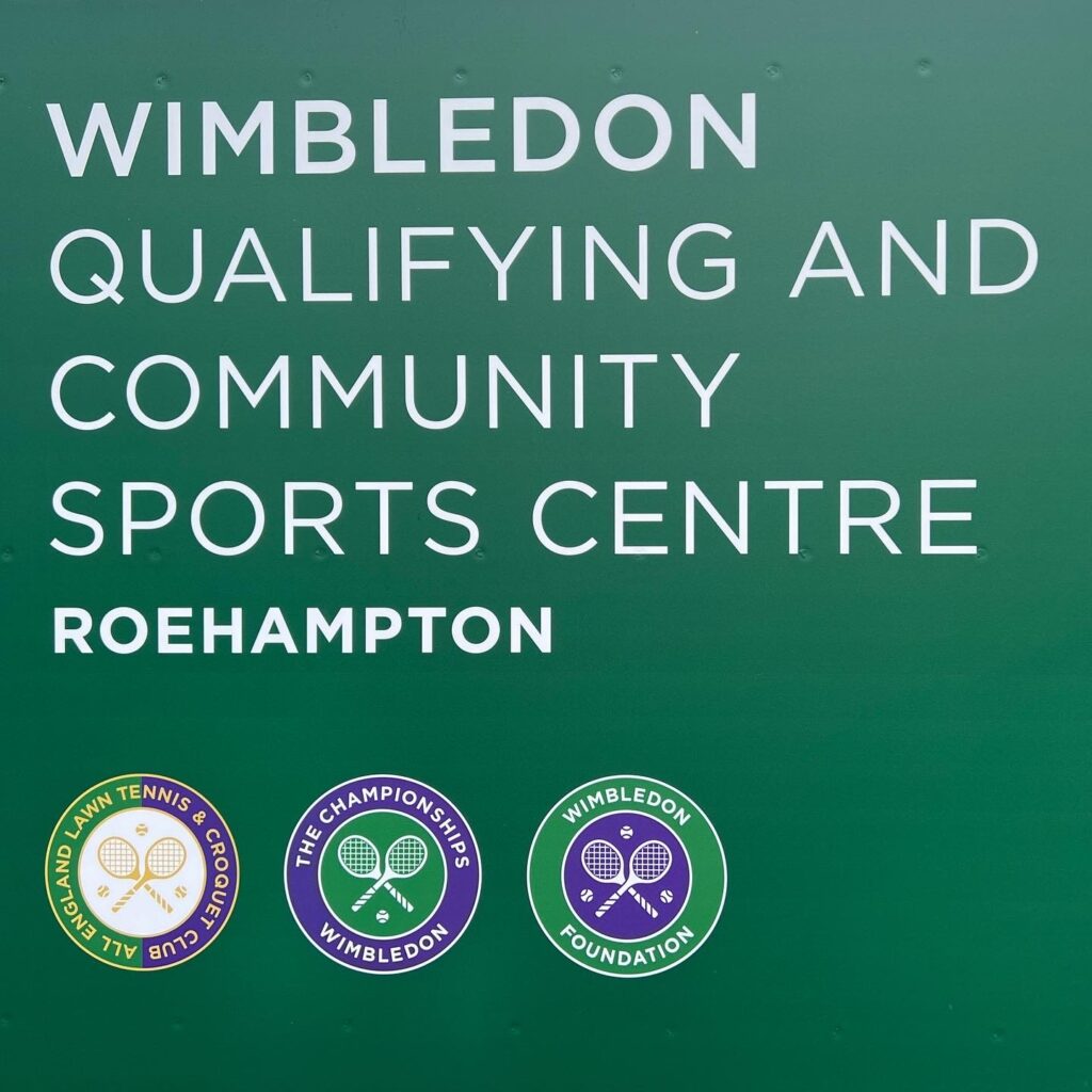Wimbledon Qualifying Tournament sign
