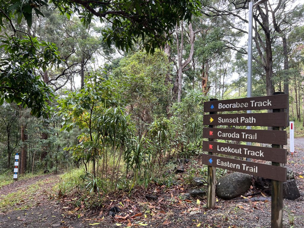 Walking track signs at Gwinganna Lifestyle Retreat