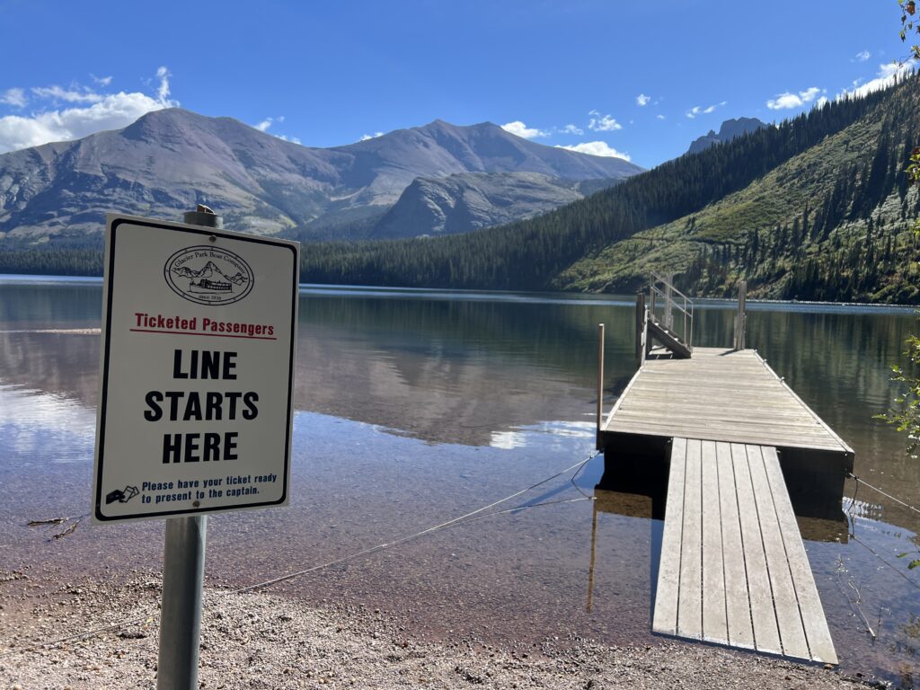 The Line Starts here at Two Medicine Lake, Glacier National Park