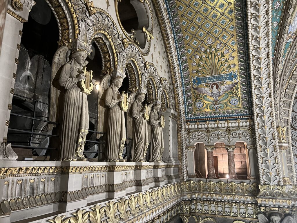 Interior of Notre-Dame de Fouvrière as seen with the Lyon City Card rooftop tour.