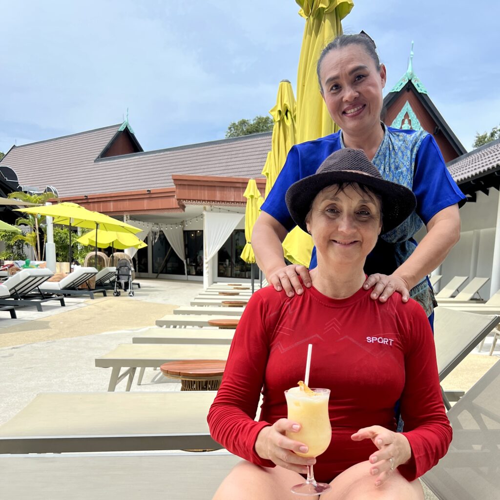 Poolside spa massage Club Med Phuket