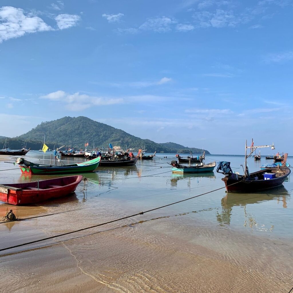 Longtail boats Nai Yang Beach 