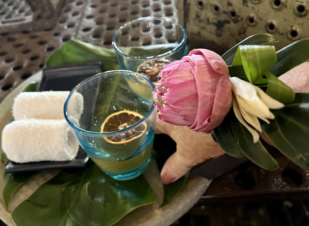 Welcome drink and flowers The Slate Phuket