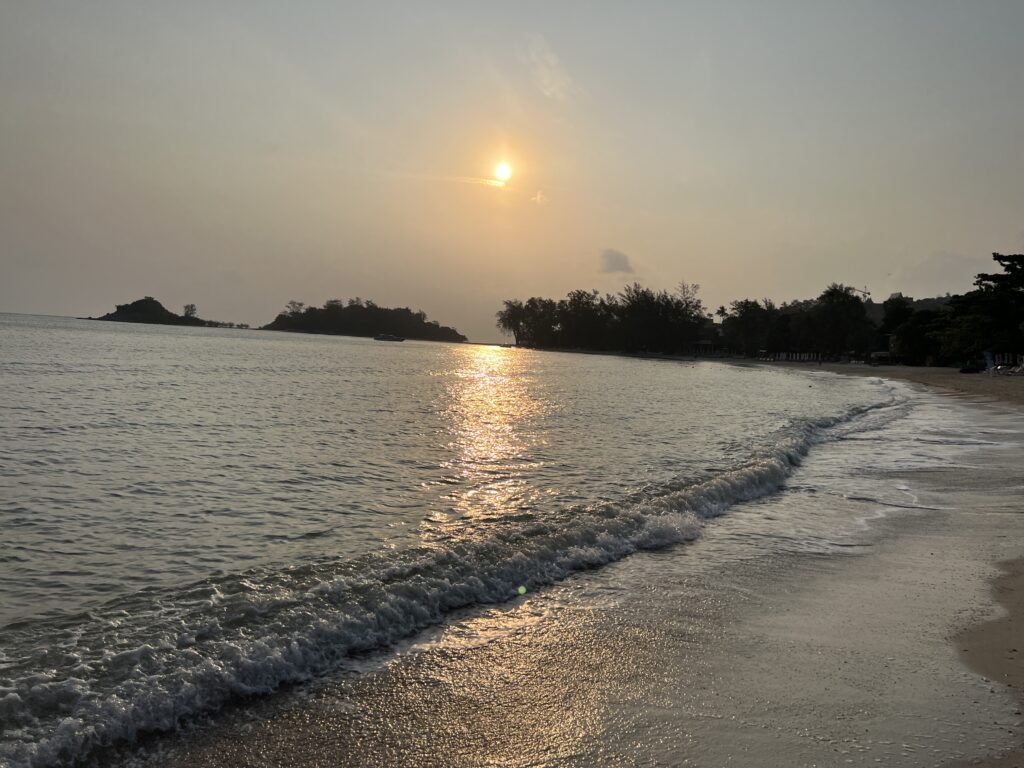 Absolute Sanctuary's sunrise beach walk at Choeng Mon