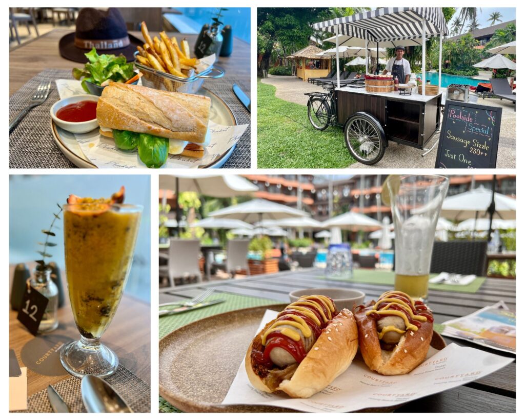 Pool Deck food at the Courtyard by Marriott Phuket, Patong Beach Resort