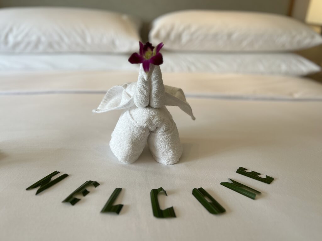 Welcome towel art at the Courtyard by Marriott Phuket, Patong Beach Resort