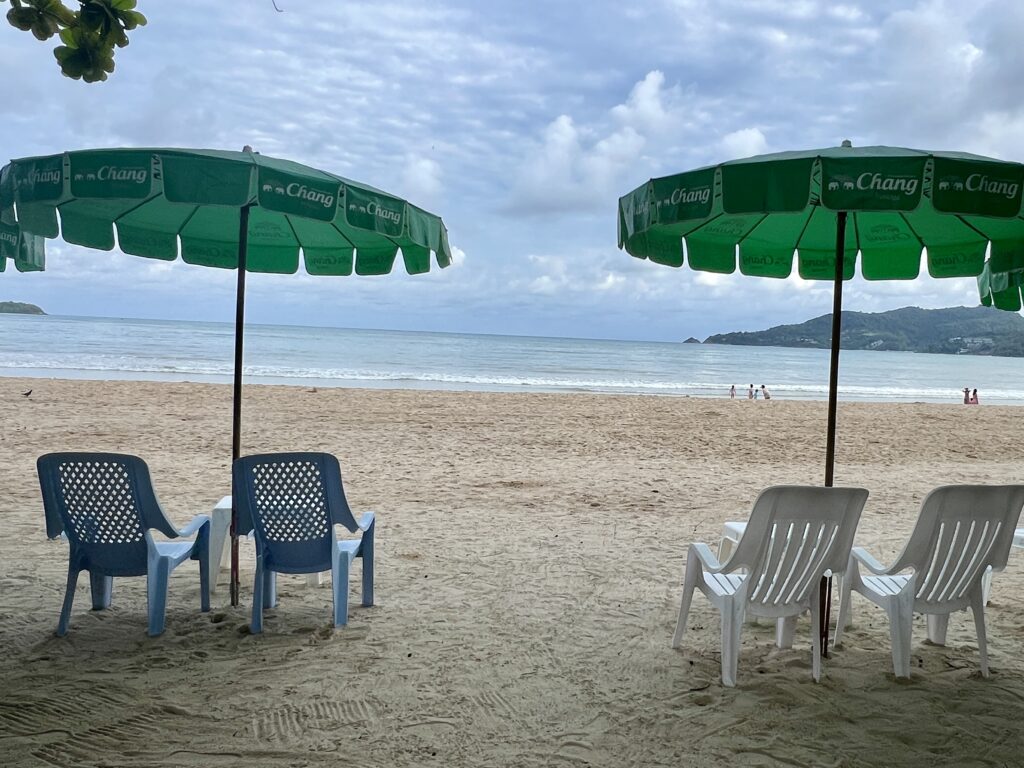 Beach chairs at Patong Beach