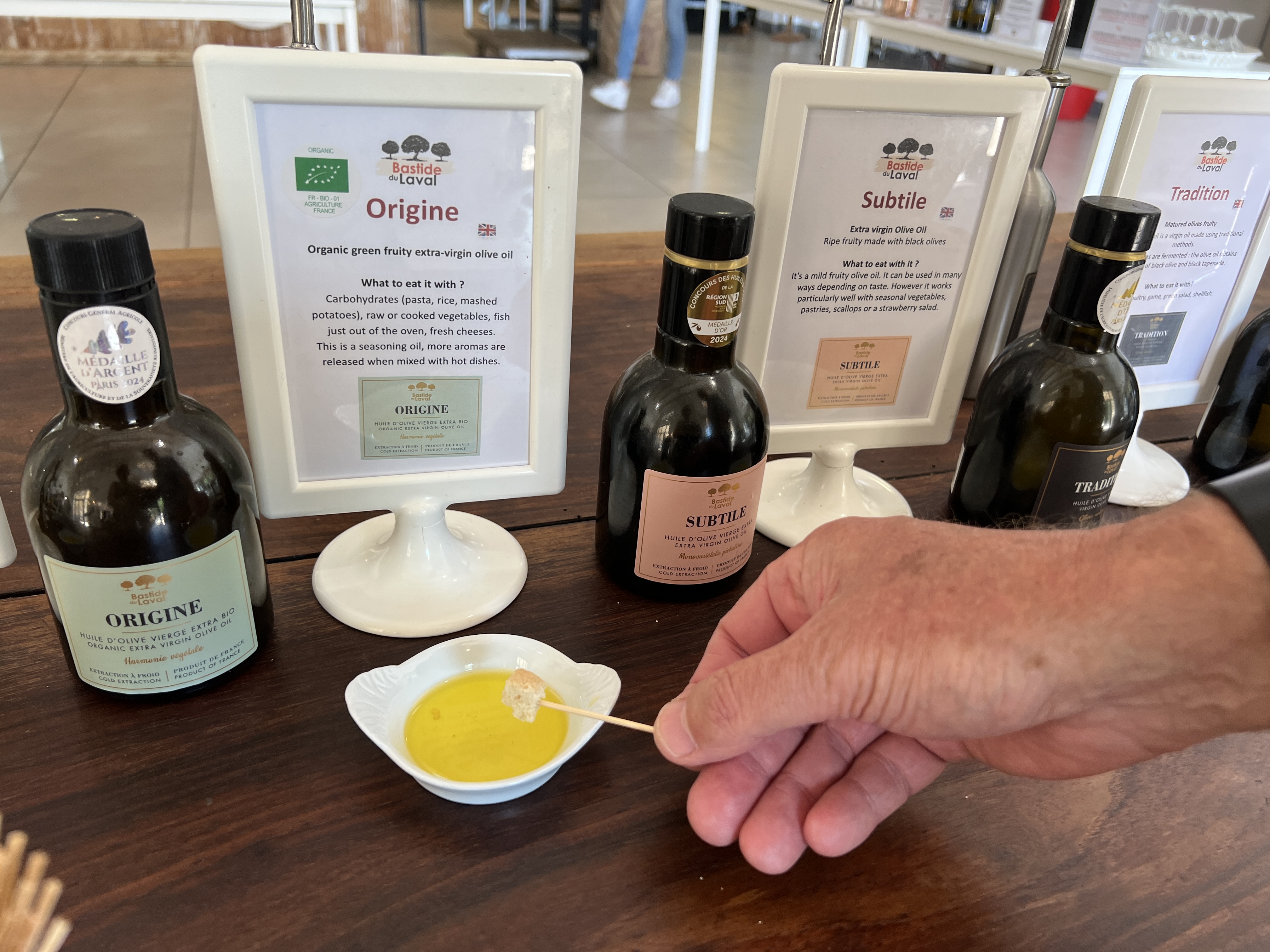 Bastide du Laval Organic Olive Oil Discovery tasting 