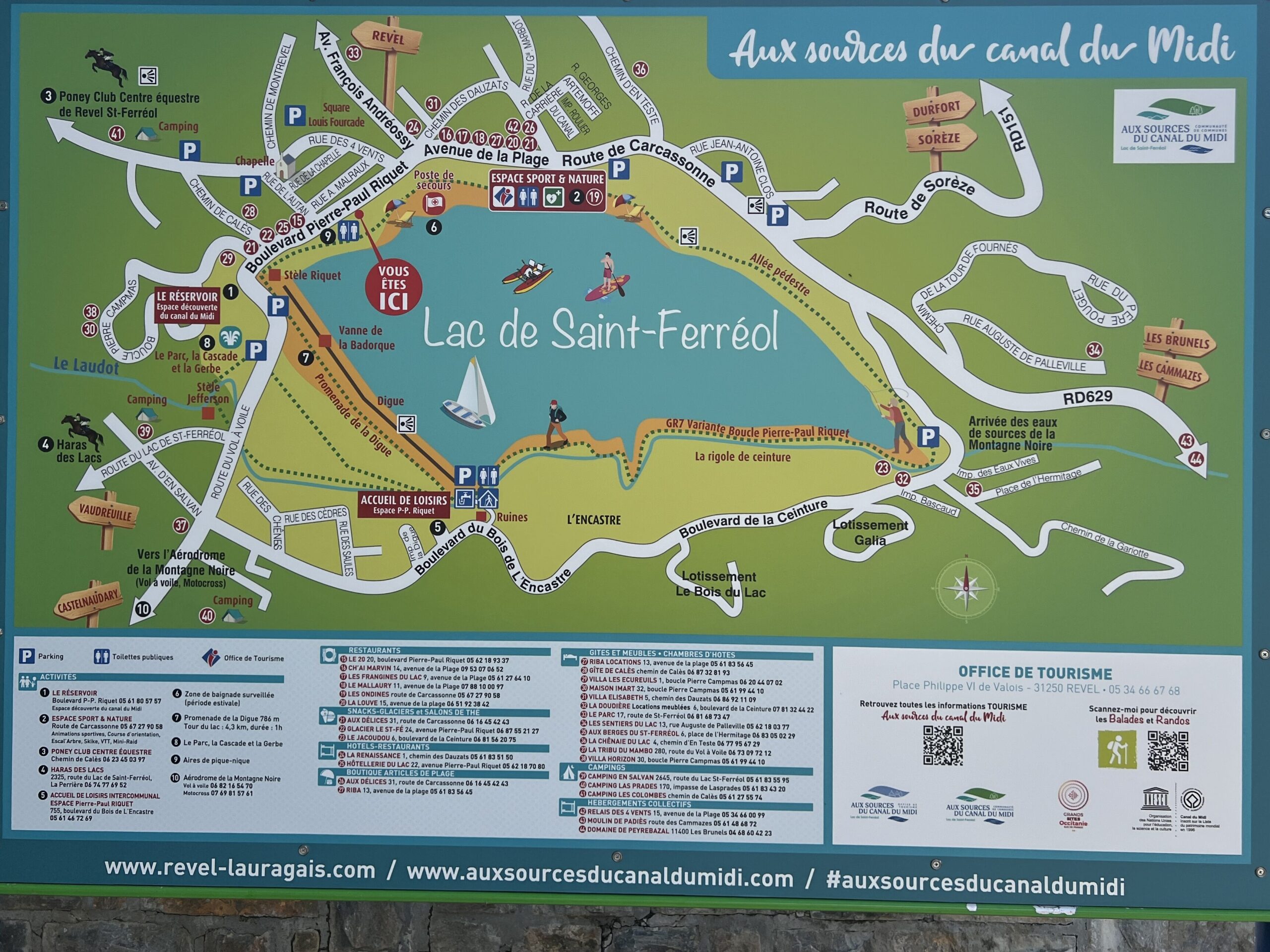 Map of Lac de Saint-Ferreol.
