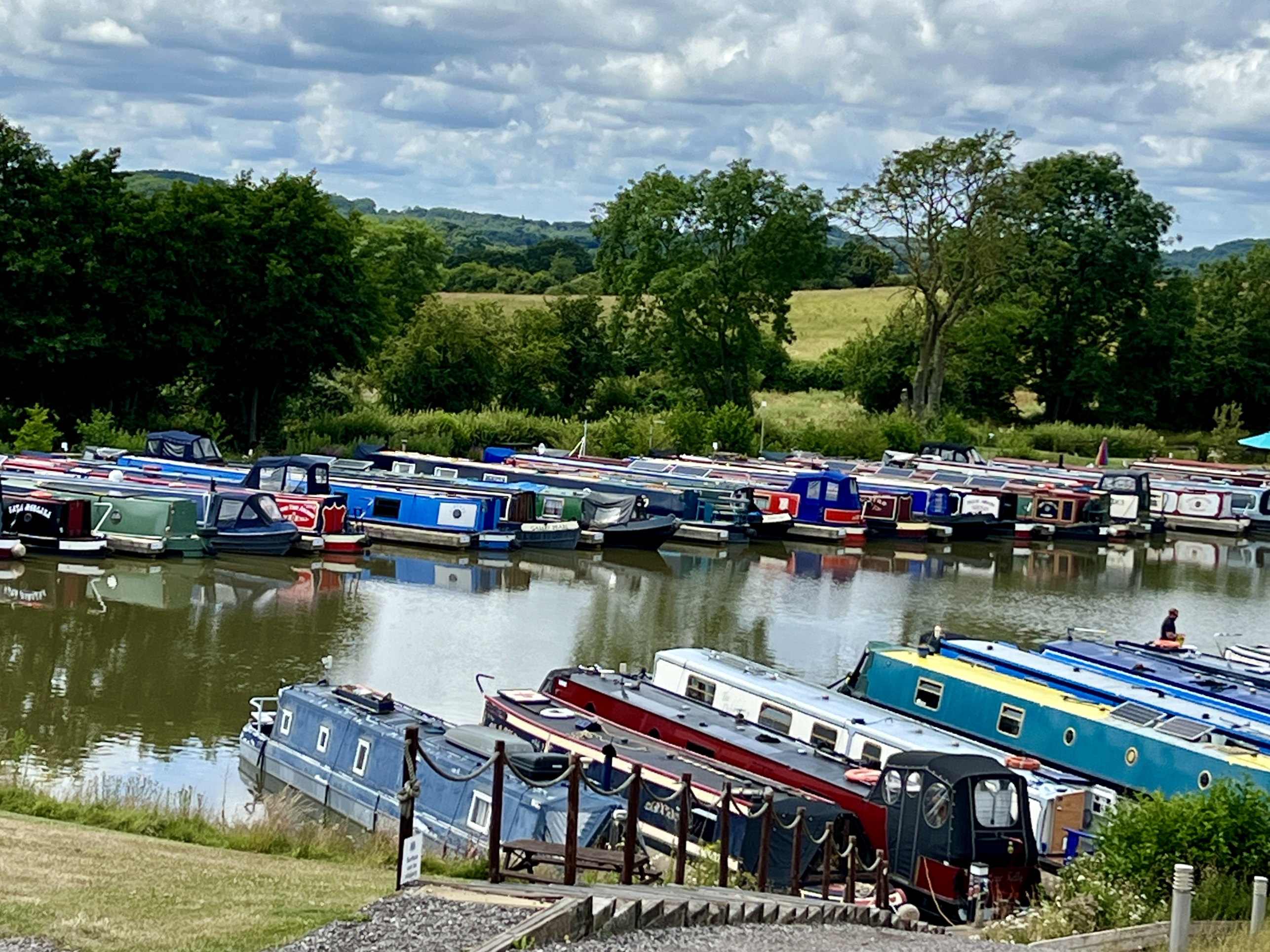 Canal boats at Hill Farm Marina, Warwickshire