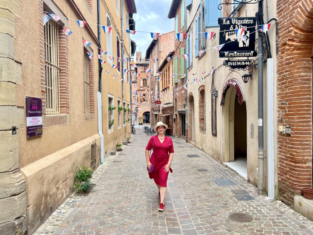 Little Wandering Wren wandering the cobbled streets of Albi 