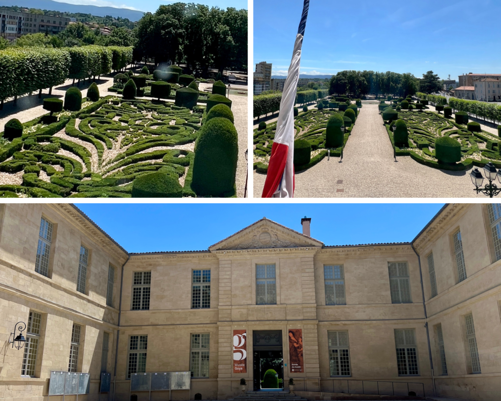 Goya Museum and gardens in the former Bishop's Palace