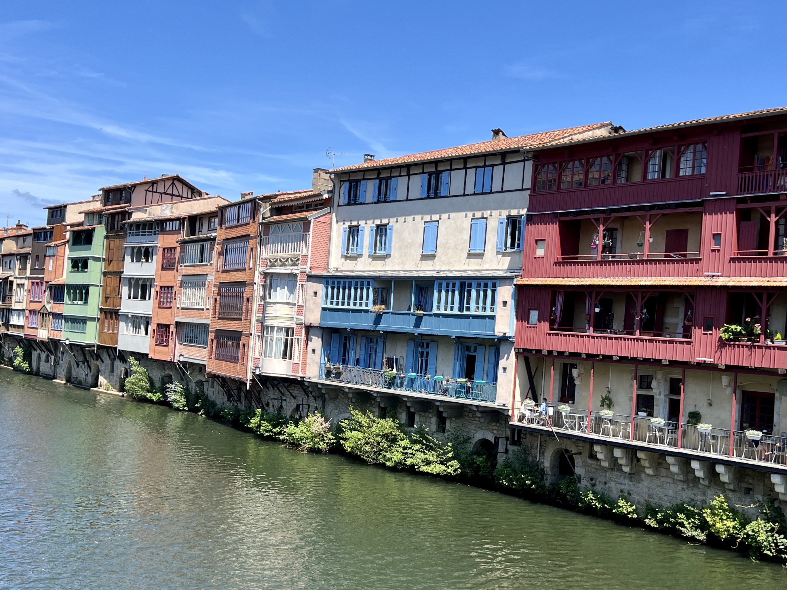 Colourful river houses of Castres - Known as Little Venice of France