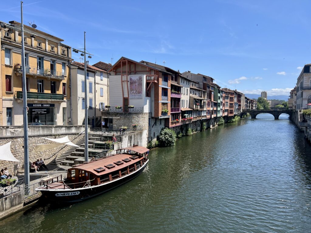 Le Miredames Boat on the River Agout, Castres