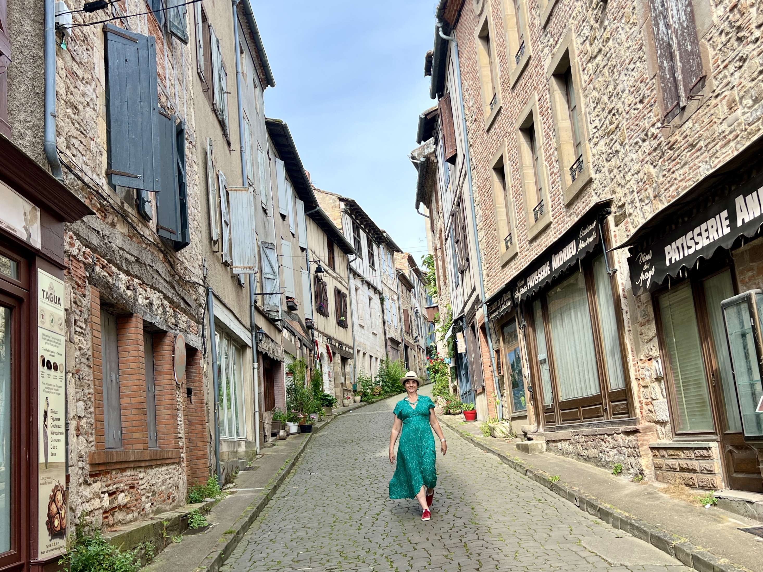 coddled streets and medieval houses in Cordes sur Ciel in the Tarn, Occitanie
