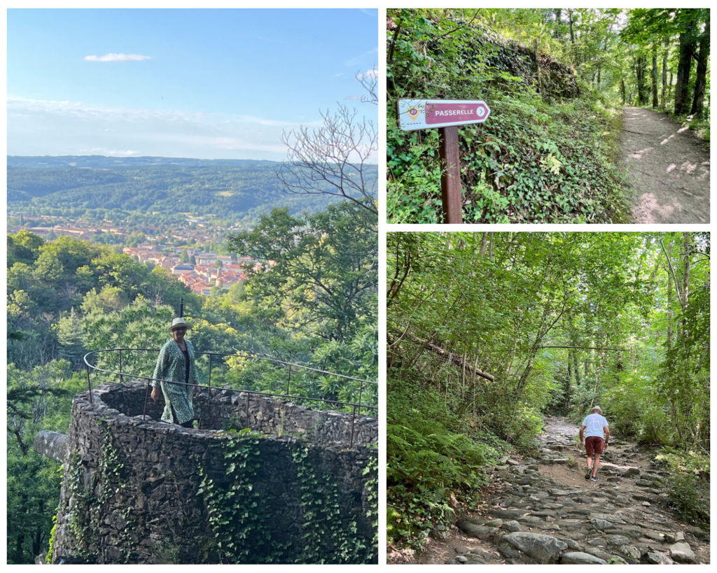 Woodland walk to Passerelle de Mazamet, 