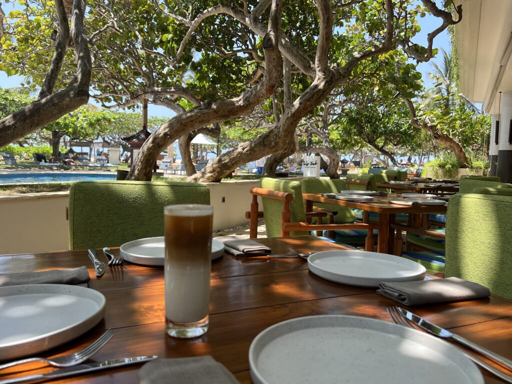 Pool side dining at Salsa Verde