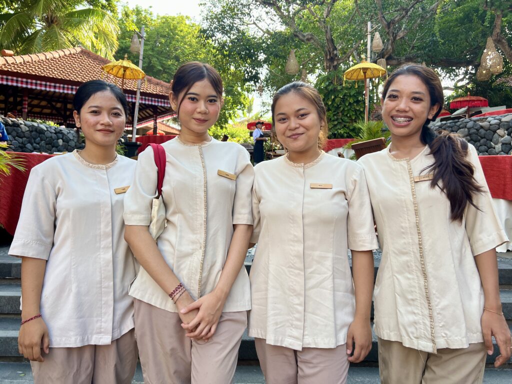 Staff at Pasar Senggol Cultural evening.