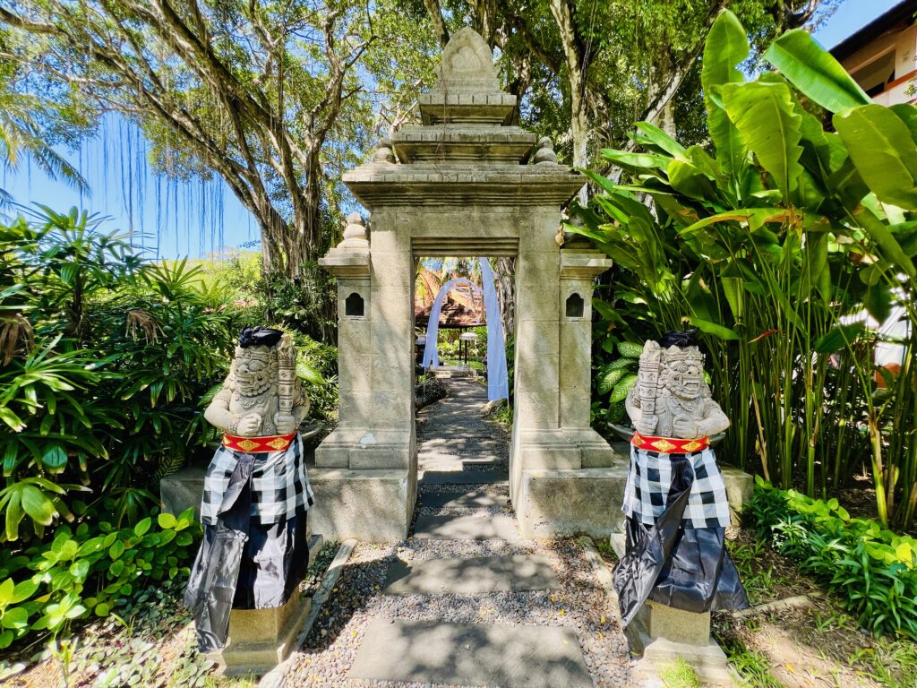 In the grounds of the Grand Hyatt Bali.