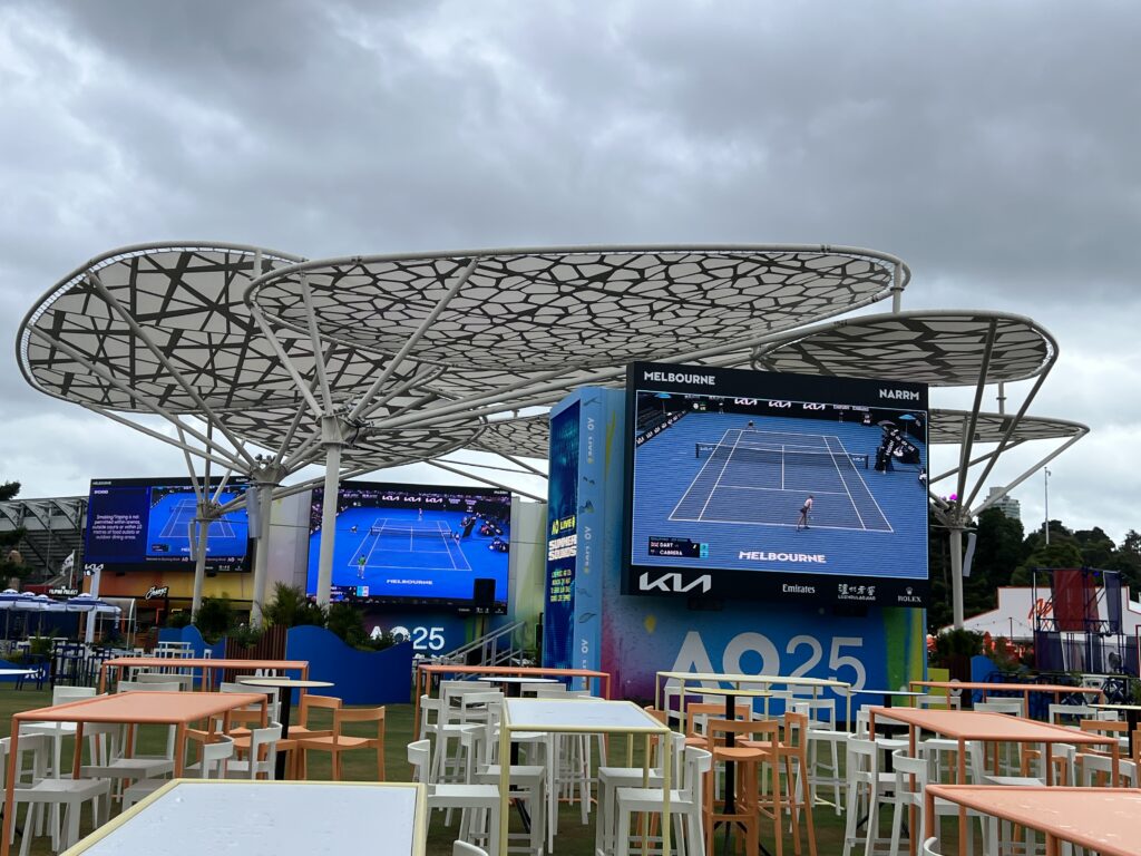 Waiting for the crowds AO Qualifying Tournament 2025