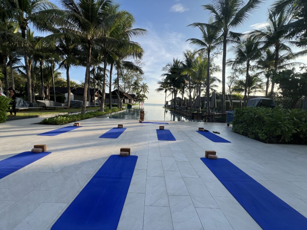 Poolside Sunrise Yoga Kimpton Kitalay Samui