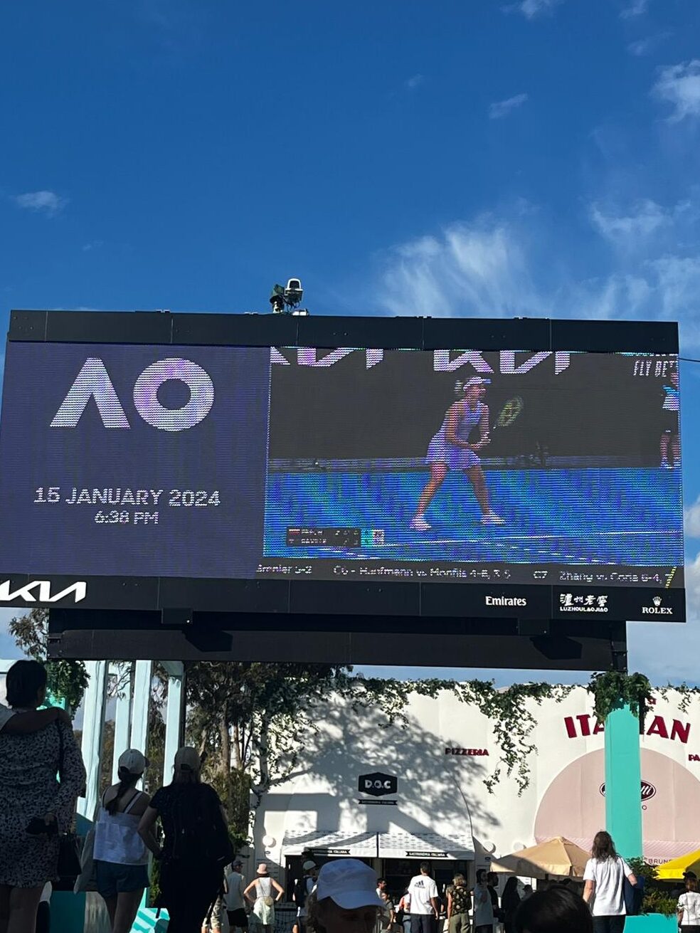 Australian Open Tennis 15 Jan 2024