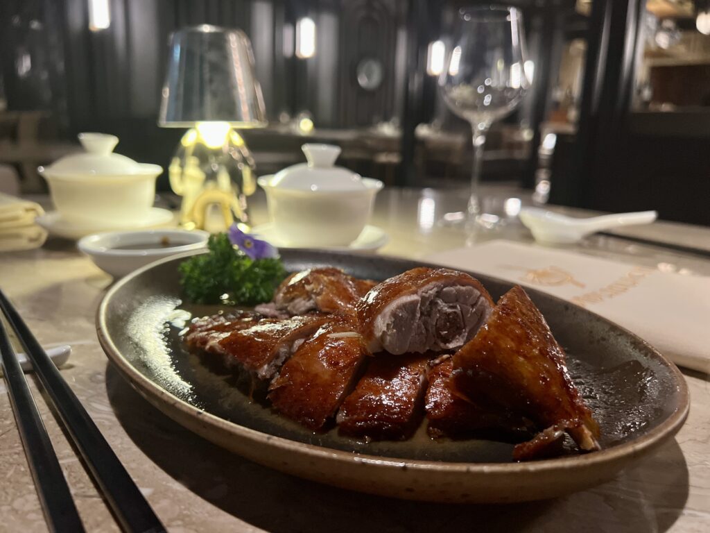 Peking Duck served at Paperduck restaurant at Swissotel Jakarta PIK Avenue.