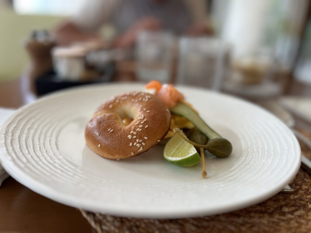 Breakfast Salmon Eggs Benedict at The Terrace at Centara Reserve Samui