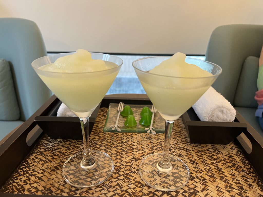 Welcome drinks at Reserve Spa Cenvaree, Koh Samui